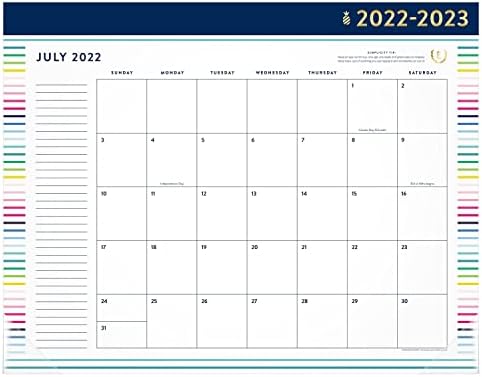 לוח השולחן AT-A-A-GLANCE 2022-2023, כרית שולחן אקדמית חודשית, 21-3/4 x 17, סטנדרטית, מפושטת על ידי אמילי