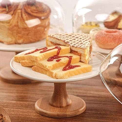 אירופאי עוגת דוכן עם כיפה, מסעדה קינוח שולחן, מאפה דוכן תצוגת עוגת סלט גבינת כיפת זכוכית מכסה נגד אבק פירות