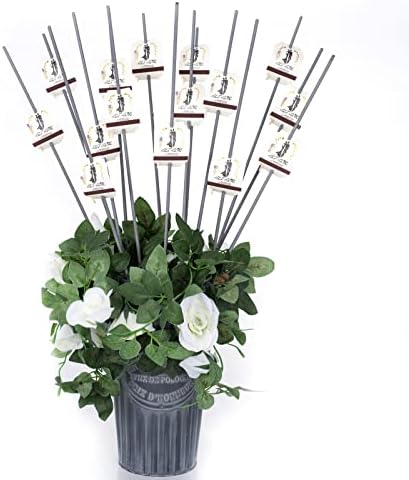 100 יחידות פרחים זוג טרי חתונה נוצץ תגיות עם משחק מחזיק וחלוץ לחתונות -