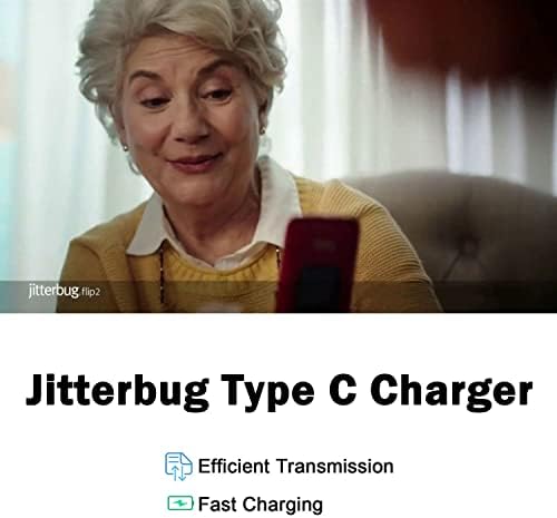 USB C מתאם מטען Smart 3 Smart 3 עבור Jitterbug Flip 2, Alcatel Go Flip 4, Tablet 2 נייר מדהים, Onn Pro,