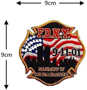 911 F.D.N.Y Dept Fire Dept 9-11-01 911 לזכר צוות הגיבורים הנופלים שלנו צבא טקטי טקטי טקטי טלאי טלאי וולאה