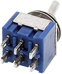 X-DREE AC 125V 6A 6 PINS DPDT ON/OFT/ON 3 מתגי THOGGLE מיקום 3 PCS (Aс 125-V 6A 6 PIN DPDT ON/OFF/ON 3 POSIZIONI