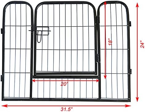 ZGHONG נייד מתקפלת מחמד פליי, משחק PLAYPEN, עט גורים, 16 פאנלים בגובה 24 גדר כלבים גובה חיצוני, מחסום