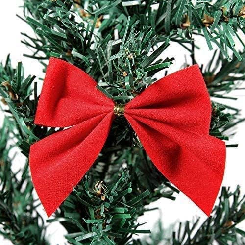 רוקי מאונטיין מוצרים מיני אדום חג המולד קשתות חבילה של 36-3. 5 איקס 3.5 קטן קשתות עבור חג המולד עץ - אדום