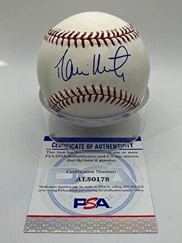 רמון מרטינז ענקים קאבס חתום על חתימה חתימה רשמית MLB בייסבול PSA DNA - כדורי חתימה