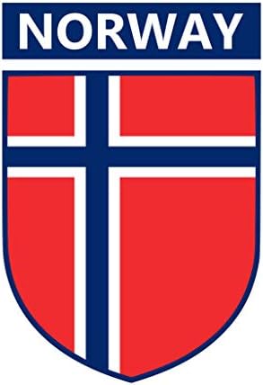 סט Tenner.London של 5 דגל נורווגיה ברזל סמל על מסך בד הדפסה מכונת אפליקציה העברה רחיצה העברה דגל נורווגי