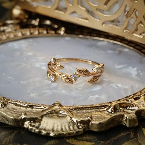אור יוקרה רטרו לקפל ללבוש זהב מצופה טבעת אצבע טבעת של ספרות ואמנות תכשיטי טבעת אירוסין טבעת עבור