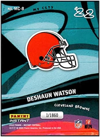Deshaun Watson 2022 Panini Instant My City /18608 Browns NM+ -MT+ NFL כדורגל