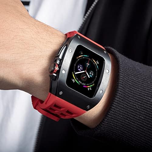 ערכת Mod Mod Mod Mod Mod של FKIMKF עבור פס Apple Watch Case 8 45 ממ 44 ממ 44 ממ מסגרת מתכת