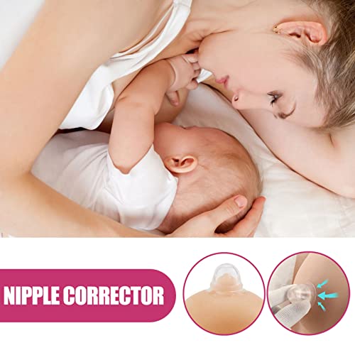 Garosa Nipple Fuocker מתקן 2 יחידות יניקה מתקנת פטמת סיליקון למושך פטמה הפוך או מאריך עוזר פראיירים משפר פטמות