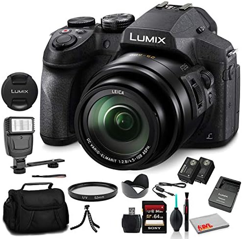 Panasonic Lumix DMC -FZ300 מצלמה דיגיטלית - צרור - עם כרטיס זיכרון 64 ג'יגה -בייט + DMW -BLC12