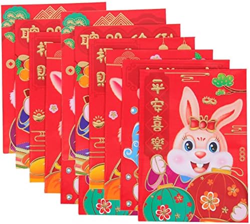 מעטפות חתונה 60 יחידות סיני אדום מעטפות מזל כסף מעטפות 2023 ארנב שנה הונג באו חמוד גלגל המזלות בעלי החיים