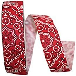 Reliant Ribbon Bandana West Ribbon, 7/8 אינץ 'x 20 מטר, אדום