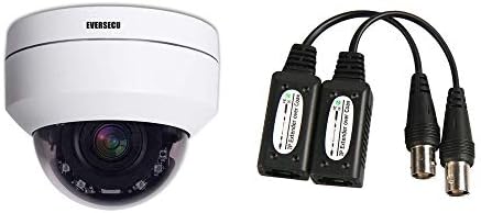 Eversecu 1pcs 4x zoom poe ip ptz מצלמה + 1 pcs מצלמת IP מצלמת וידאו