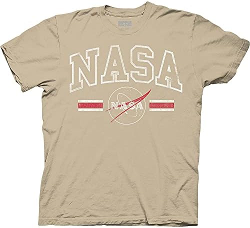 צומת Ripple NASA יוניסקס למבוגרים מכתבים קולגייטיים ולוגו חולצת צוות משקל קל