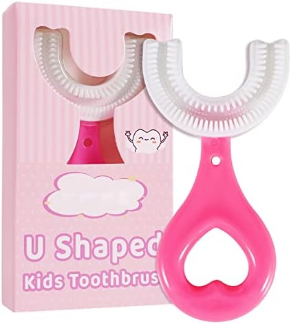 ילדים משחת שיניים קצף, משחת שיניים פעוטות עם מברשת שיניים בצורת U, משחת שיניים ושטיפת פה לטיפול שיניים