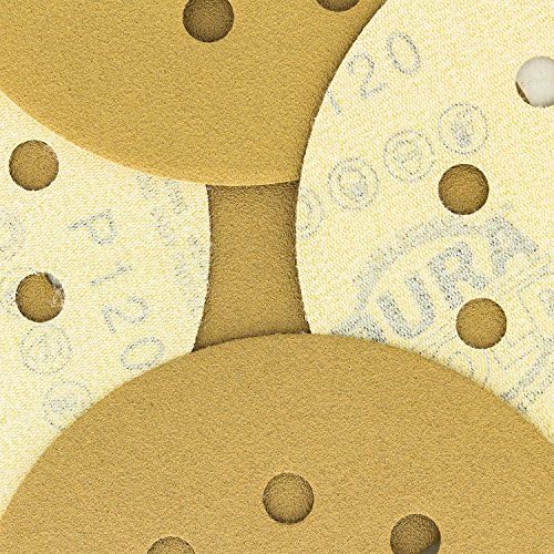 Dura-Gold 120 חצץ דיסקי נייר זכוכית, דפוס 8 חור וכריות ממשק צפיפות רכה