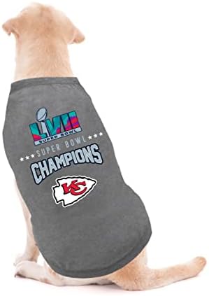 NFL 2023 Super Bowl LVII אליפות קנזס סיטי צ'יימס חולצת טי חיית מחמד, טי חיית מחמד ספורטיבית עמידה, קטנה.