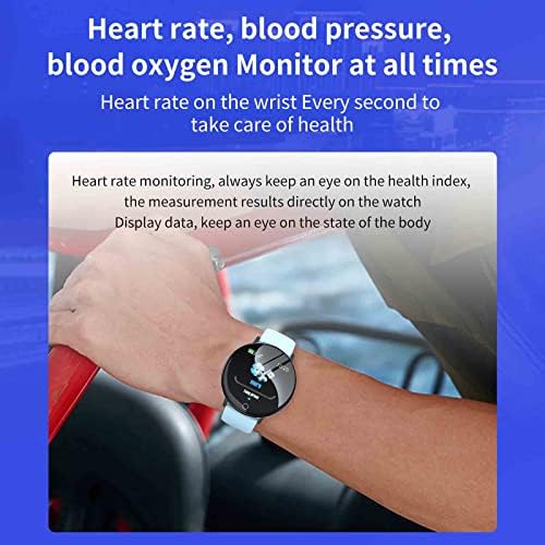 שעון חכם, שעון כושר עבור iOS ואנדרואיד, צג חמצן בדם מלא מסך מגע, לחץ דם, גשש כושר דופק צג Smartwatch Smartwatch,