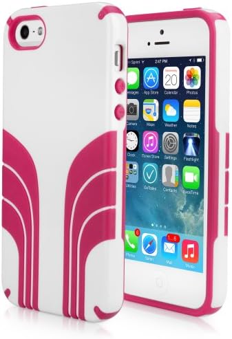 מארז לאייפון 5-מארז ספורט פעיל, כיסוי מעטפת קשה עם צלחות אחיזה צבעוניות מאחור לאייפון 5, אפל אייפון