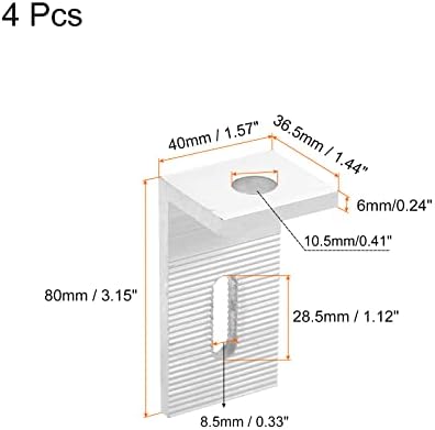 סוגריים אלומיניום סגסוגת 6.7 ממ קוטר עבור פנל סולארי התקנת מערכת חבילה של 4
