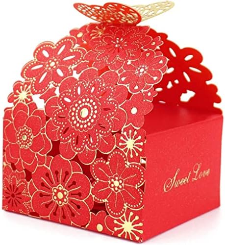 Fengzhao 50 pcs פרחים פרפר חלול קופסת קנדי ​​קופסאות קופסאות מתנה קופסאות מתנה רומנטיות טובות חתונה קופסת