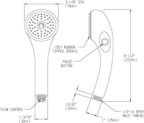 Speakman VS-100-PC מקלחת כף יד כרום מגוונת