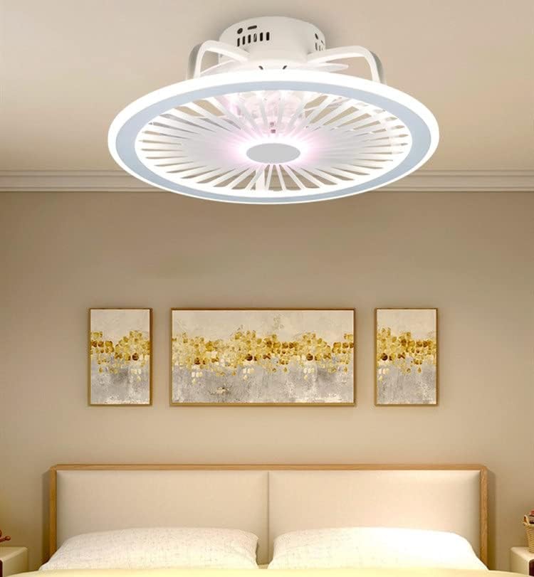 N/A חדר שינה מודרני LED LED מאוורר חכם מאוורור אור יצירתי חדר אוכל 3 צבעים אור מאוורר עם שלט רחוק