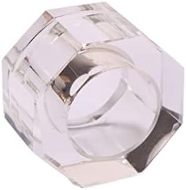 XJJZS 6 יחידים שקופים קריסטל ריבוע מפית טבעת מלון אבזם מפית חתונה