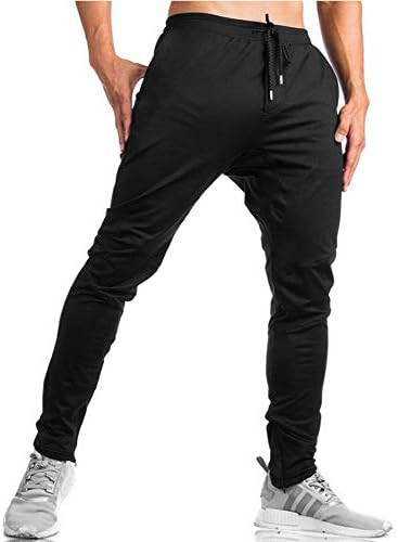 TBMPOY's Joggers מחודדים לגברים מפעילים אתלטי אימון מכנסיים מכנסי טרנינג קלים מכנסי רוכסן כושר רוכסן כושר