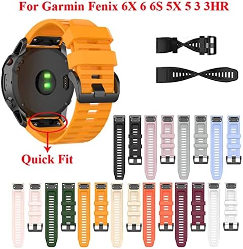 Murve 26 22 ממ מהיר רצועת שעון מהירה עבור Garmin Fenix ​​7 7x 6x 6 6S 5 5x 3 3HR S60 MK1 צפה בסיליקון