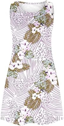 שמלת נשים לאביב וקיץ 2023 חולצת טשטורה פרחונית חוף שינה כיסים מזדמנים שמלת טנק בוהו