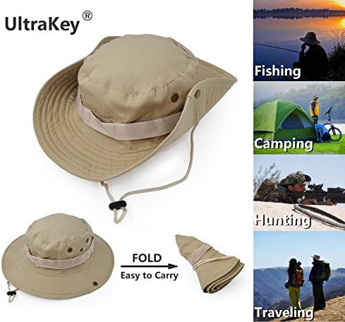 חיצוני רחב שולי שמש להגן על כובע, קלאסי ארהב לחימה צבא סגנון בוש ג ' ונגל שמש כובע לדיג ציד קמפינג