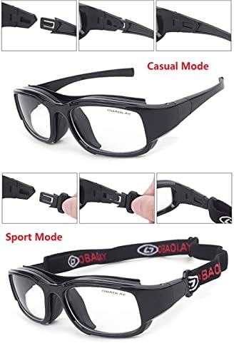 משקפי משקפי כדורסל של Runworld Sport כדורסל כדרור כדרור אנטי ערפל מגן משקפי בטיחות משקפיים לגברים