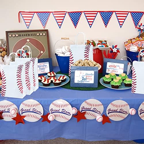 16 חתיכות תיקי גודי בייסבול לציוד מסיבות יום הולדת בייסבול, חטיפי מתנה בייסבול מטפלים במסיבות