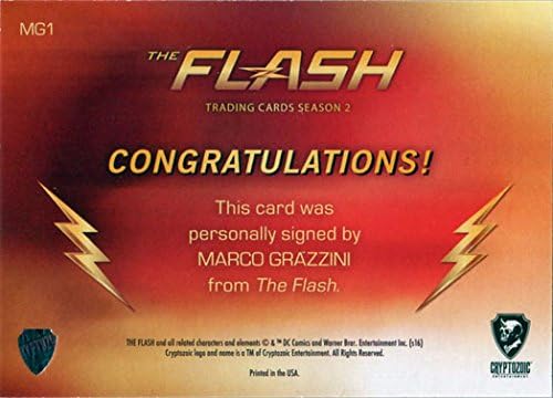 פלאש עונה 2 כרטיס חתימה MG1 MARCO GRAZZINI בתור ג'ואי מונטלון