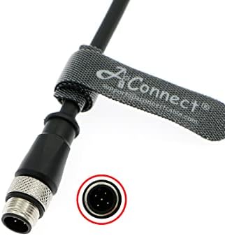 Acnect M12 קוד 5 סיכה מחבר ישר זכר שקע תעופה כבל חשמלי למצלמה תעשייתית 10m/32.8ft