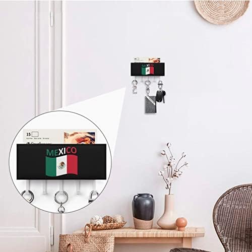 דגל של מקסיקו PU עור מחזיק מקשים קיר רכוב על מקש מארגן מפתח מתלה קולב מפתח למדף כניסה לדקורטיב