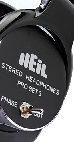 Heil Sound Pro Set 3 אוזניות סטודיו עם גב סגור. עכבה גבוהה ואוזניות בס עמוק מושלמות לאודיו סטודיו,