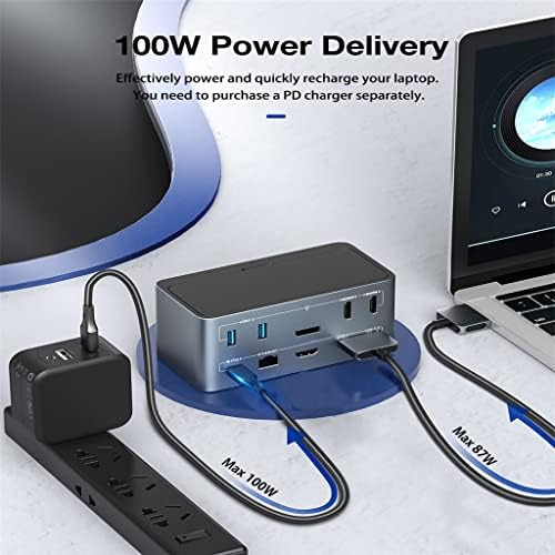 ZHUHW 14-in-1 USB C תחנת Docking Station מחשב אביזרי מחשב Extensor USB רכזת נייד אביזרים סוג C SD/TF משבצת