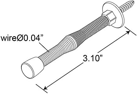 עצירה דלתות MP10112 Prime-Line, פלדת קפיץ, ניקל סאטן, קצה גומי, הר הבסיס,