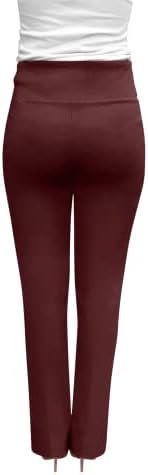מכנסי יוגה של OrlyCollection Bootcut עם כיסים לנשים מכנסי עבודה במותניים במותניים גבוהות מכנסי שמלה לנשים
