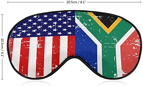 דגל דרום אפריקה אמריקאי מסכת עיניים שינה מכסה עין חוסמת אורות כיסוי עיניים עם רצועה מתכווננת לנסיעות