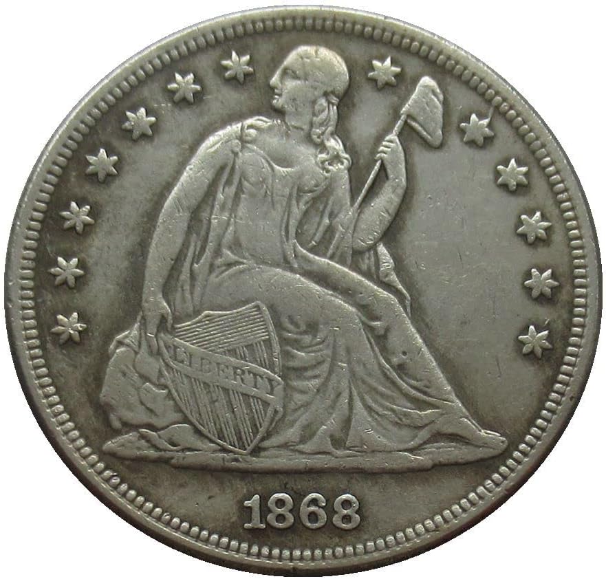 דגל 1 דולר ארהב 1868 מטבע זיכרון מעתק מצופה כסף