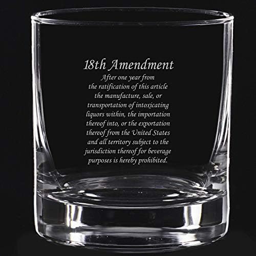 זריקת מזל-תיקון 18 איסור כוס ויסקי משקאות חריפים / מתנה פטריוטית אמריקאית לגברים / מתנת יום הזיכרון