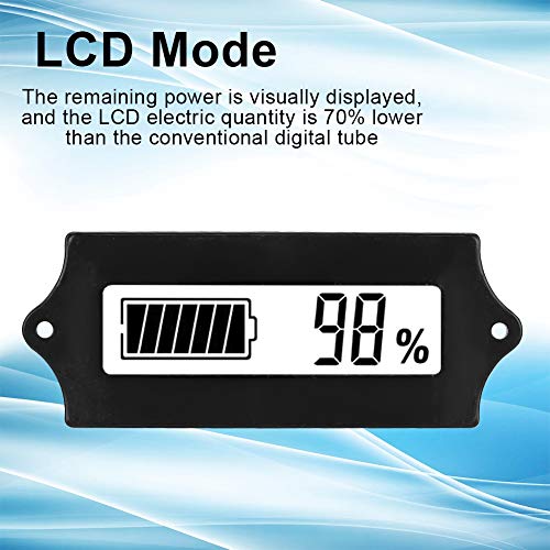 מד קיבולת סוללה של LCD, 12-84V סוללה כוח LCD LCD דיגיטלי תצוגה מד מתח מתח מתח עם אזעקת אור