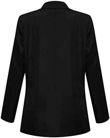 Prdecexlu מודרני סתיו מעילי שרוול ארוך לנשים בכושר כושר מעיל פוליאסטר גרפי כלפי מטה ללא צווארון