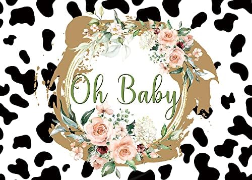 שחור ולבן פרה צילום רקע 7 * 5 רגל הו תינוק נושא תמונה רקע חוות פרה נושא תינוק מקלחת קדוש פרה תינוק