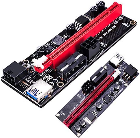BSLEMON MINI PCI-E Express 16x מאריך מתאם מעלה 60 סמ USB ​​3.0 Riser Card Card Card Card עם כבל חשמל SATA