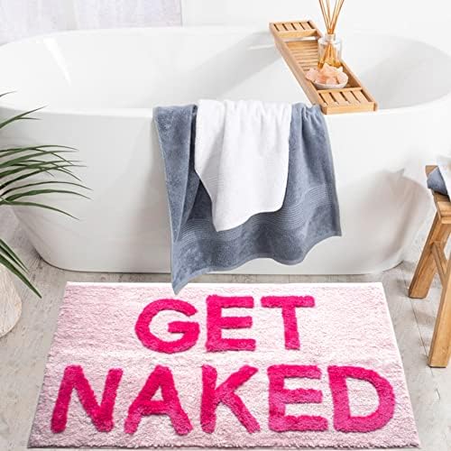 Evovee קבל מחצלת אמבטיה עירומה ורוד שטיחי אמבטיה חמודים מצחיק
